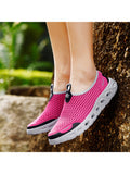 Men's Comfort Casual Mesh Plaid Breathable Slip On Casual Shoes Walking Sneakers