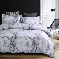 3Pcs Marble Duvet Quilt Cover Set Queen King Size Bedding Set With Pillowcases