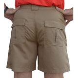 Men Casual Multi-pockets Cargo Short Mens Leisure Bottoms Elastic Waist Workout Solid Color Lounge Beach Shorts