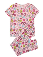 Womens Sleepwear Pant Set Cute Print Juniors Girl Short Sleeve Loungewear Pajamas Casual Loose 2 Piece Summer Outfits