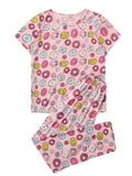 Womens Sleepwear Pant Set Cute Print Juniors Girl Short Sleeve Loungewear Pajamas Casual Loose 2 Piece Summer Outfits