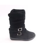 Ladies Womens Winter Snow Buckle Boots Walking Comfy Mid Calf Shoes Size US 11