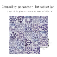 Floral Collection Peel and Stick Tile Stickers 24 PC Set backsplash