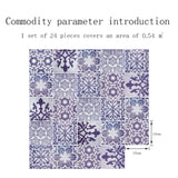 Floral Collection Peel and Stick Tile Stickers 24 PC Set backsplash