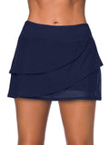 UKAP Women Ladies High Waist Swim Skirt Bikini Swimwear 3 Layers Bottoms Boyshorts Girls Swim Shorts Swimsuit Beachwear Swimming Costumes Bathing Suit Summer Beach S-XXL