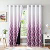 1 Piece Gradient Color Room Darkening Curtain Grommet Blackout Window Curtain Eyelet Ring Top Window Drapes Thermal Insulated Curtain Panel