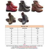 Women's Lady Ankle Boots Low Heels Casual Shoes Lace Up Zip Punk Combat Booties