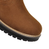 Ladies Winter Snow Ankle Boots Women Fur Lined Snug Buckles Warm Shoes Sizes US