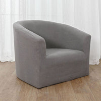 CUH Tub Chair Cover Armchair,High Spandex Stretch Plaid Grain Club Sofa Cover, Waterproof Slipcover Furniture Protector