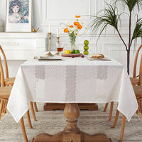 Hollow Cotton Table Cloth Cover Rectangle Square Tablecloth Kitchen Dining Decor