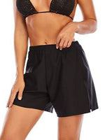 Women Boyshorts Swim Boxer Shorts Bikini Bottoms Boardshorts Swimsuit Swimwear