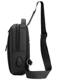 USB Charging Port Waterproof Chest Pack Backpack Men Fashion Shoulder Sling Bag Large Capacity Travel Outdoor Crossbody Daypack