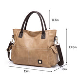 Women's PU Leather Handbag Tote Satchel Single Shoulder Bag Travel Crossbody Bag