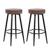 Goory Industrial Bar Stools Set of 2,Footrest Chairs Sturdy Pub Round Shape Barstool Durable Furniture Counter Bar Stools or Bar Counter Pub Kitchen, Contemporary Backless Barstools Set