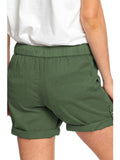 Women Folded Hem Short Hot Pants Plain Straight Leg Beach Shorts Mini Pant Buckle Bottoms