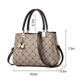 Women PU Leather Single Shoulder Bag Crossbody Bag Handbag Tote Purse w/ Pendant