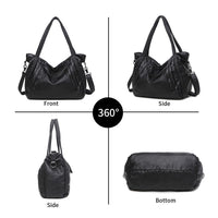 Women's Casual PU Leather Handbag Tote Satchel Shoulder Bag Purse Crossbody Bag