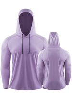 CVLIFE Mens Workout Hoodie T-shirts Dry Fit Lightweight Athletic Casual Long Sleeve Pullover Shirts Casual Breathable Ultraviolet-Proof Tops