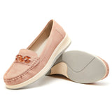 Women's Slip On Single Shoes Casual Round Toe Platform Comfortable Loafers Decor