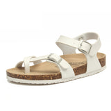 Women Flat Non-slip Cork Sandal Anti Slip Buckle Footbed Outdoor Beach Sandals