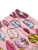 Womens Sleepwear Pant Set Cute Print Juniors Girl Short Sleeve Loungewear Pajamas Casual Loose 2 Piece Summer Outfits