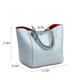 Women PU Leather Handbag Tote Single Shoulder Bag Large Capacity With Inner Bag
