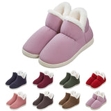 Women Warm Bootie Slippers Fluffy Plush Indoor Outdoor Winter House Shoes