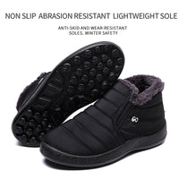 Waterproof Winter Women Men Shoes Snow Boots Fur-lined Slip On Warm Ankle Boot