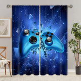 Adult Waterproof Rod Pocket Curtain Modern Living Room Gamer Print Durable Blackout Bedroom 2 Panels/Set