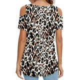 Womens Summer Tshirts V Neck Cold Shoulder Tunic Tops Floral/Tie Dye/Solid Color Blouse Shirts Casual Short Sleeve Tees