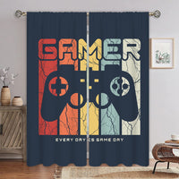 Goory Adults Teens Gamepad Bedroom Curtains Video Game Player Window Curtains for Kids Boys Modern Gamer Window Treatments Drapes Decor Living Room Darkening Curtains