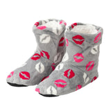 Women Men Winter Warm Boot Slippers Lips Design Flat Thicken Plus Velvet Slipper