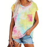 Womens Casual Summer Shirt Short Sleeve Round Neck T-Shirt Basic Tee Tunic Tops