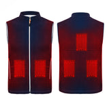 WINWARM Electric Heated Jacket Unisex Fleece Vest USB Thermal Warm Heat Pad Winter Body Warmer Optional Battery Pack Power Bank
