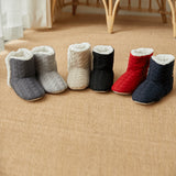 Womens Warm Bootie Slippers Fluffy Plush Pull On Indoor Outdoor Winter House Shoes