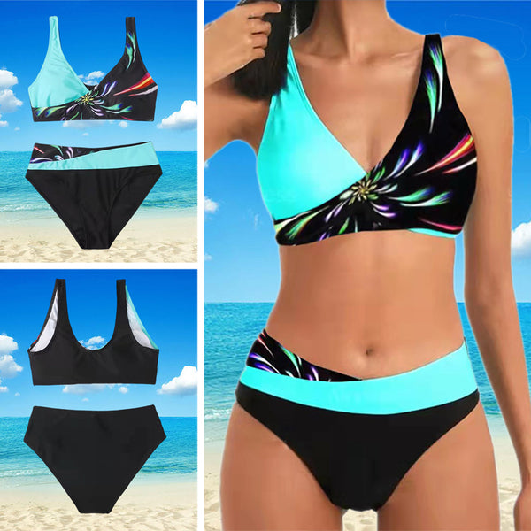XS-XL Women Bikini Swimsuit 2 Piece Bathing Suit Set Push Up Bra Padded Swimwear High Waist Beachwear