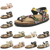 Women Flat Non-slip Cork Sandal Anti Slip Buckle Footbed Outdoor Beach Sandals