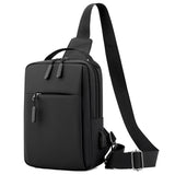 USB Charging Port Waterproof Chest Pack Backpack Men Fashion Shoulder Sling Bag Large Capacity Travel Outdoor Crossbody Daypack