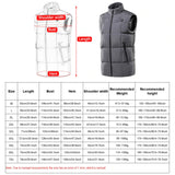 Women Men Electric Heated Vest Thermal Heated Jacket w/ Battery Pack USB Infrared Heating Pad Clothes Outwear Winter Warm Jacket Lightweight