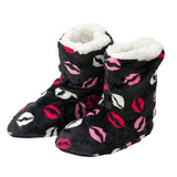 Women Men Winter Warm Boot Slippers Lips Design Flat Thicken Plus Velvet Slipper