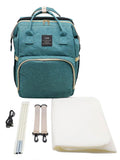 Large Backpack Diaper Bag with Changing Station, Foldable Crib Baby Bed Mommy Travel Nursing Bag Waterproof Tote Shoulder Nappy Bag Bottle Insulated Bag