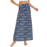 Women Floral Print Skirts Casual Flowy Long Skirts Boho Summer Beach Skirts