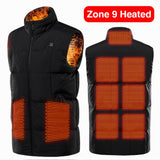 Women Men Electric Heated Vest Thermal Heated Jacket w/ Battery Pack USB Infrared Heating Pad Clothes Outwear Winter Warm Jacket Lightweight