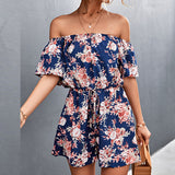 Ladies Sexy Off The Shoulder Rompers Women Fashion Jumpsuits