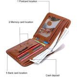 Anti-Lost Wallet GPS Locator Purse Alarm Cowhide Leather Card Holder Bluetooth