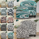 2Pcs Tub Club Chair Cover Elastic Slipcover + Cushion Cover Furniture Protector