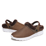 Unisex Slip On Mules Slipper Winter Warm Non-Slip Home Indoor Shoes US 6.5-13