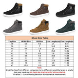 Mens Casual Comfort Shoes Flat Lace-Up Outdoor Hiking Work High Top Sneakers