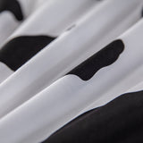 Kid Cartoon Bedding Set Cow Print Duvet Cover Black White Comforter Cover Milk Cow Animal Bedspreads Cover 3 Pcs Queen Size, Reversible Plaid Grid Toddler Teen Boys Girls Room Decor