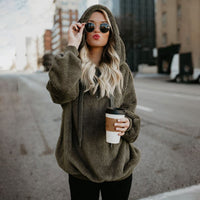 Women Hoodie Jumper Zip Up Sweater Casual Long Sleeve Hooded Sweatshirt Pullover